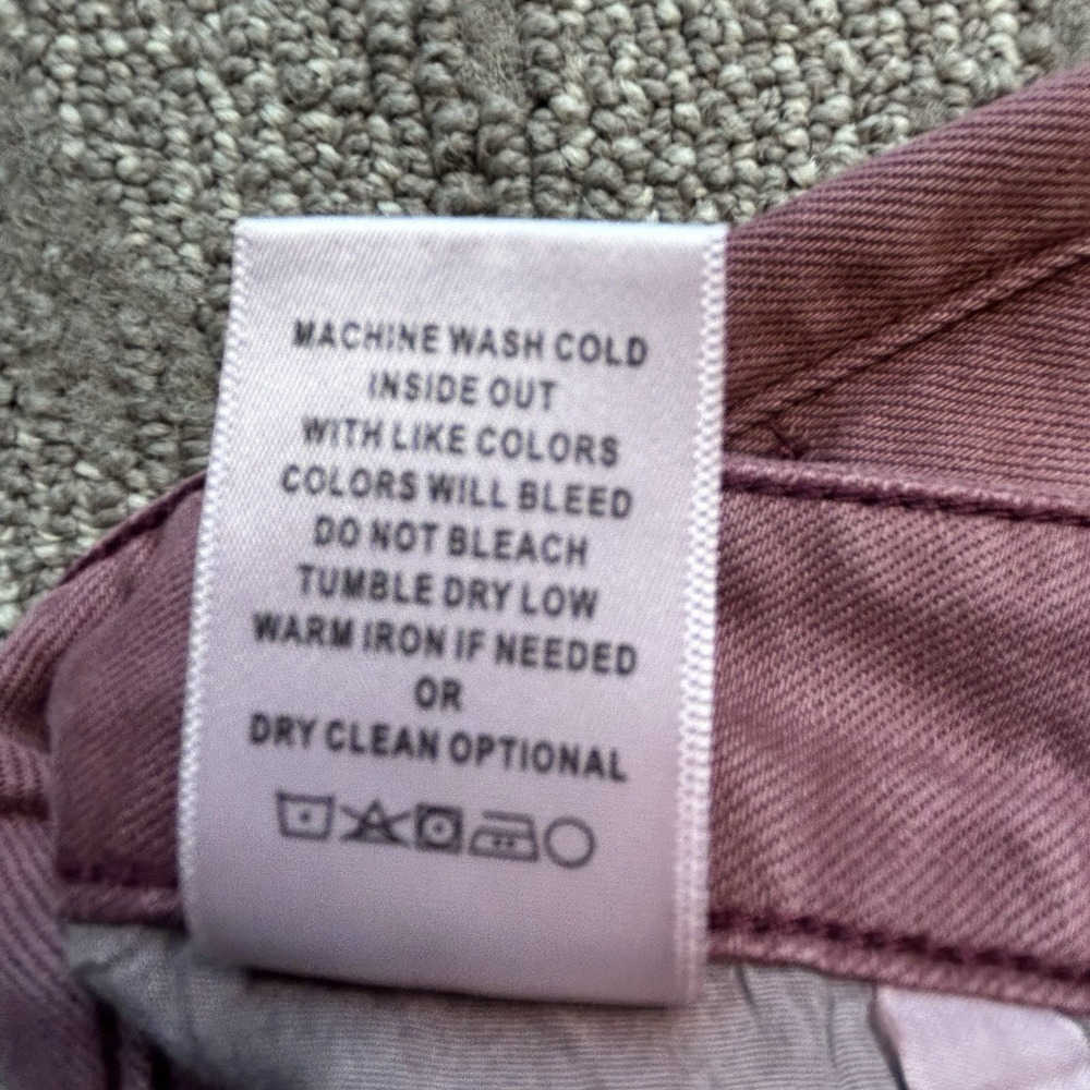 Vervet Leslie Mauve Crop jeans Raw Hem Size 27 NEW 90's VTG. Flare Distressed - Picture 5 of 15